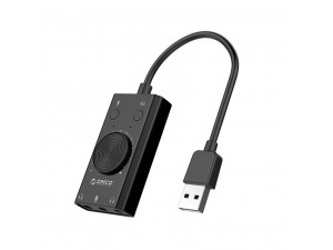 Звукова карта Sound Card Orico 2xHeadphones Mic Black USB 2.0 SC2-BK-PRO